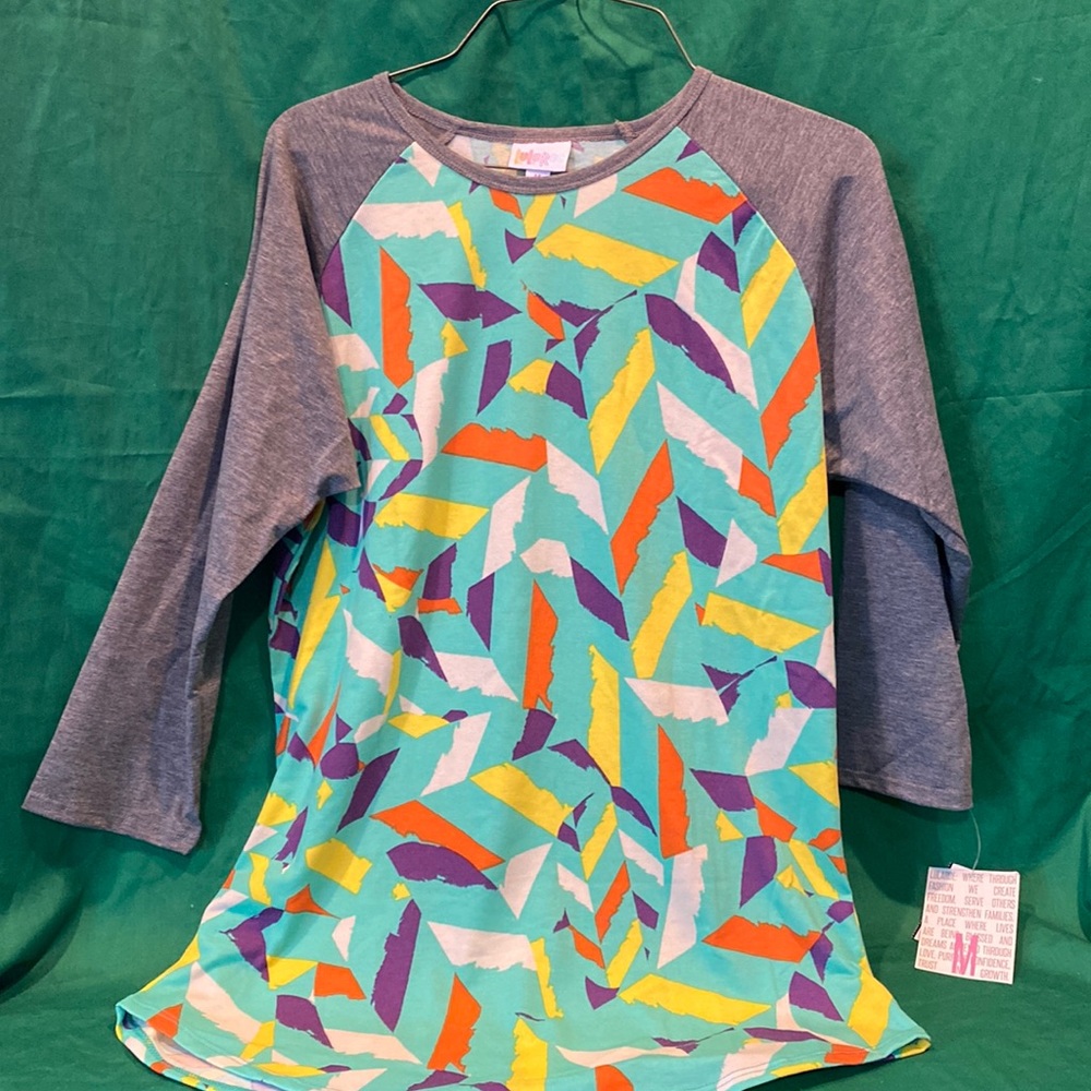 🩰 NWT LuLaRoe Womens Medium M Randy Shirt Top Multi Color